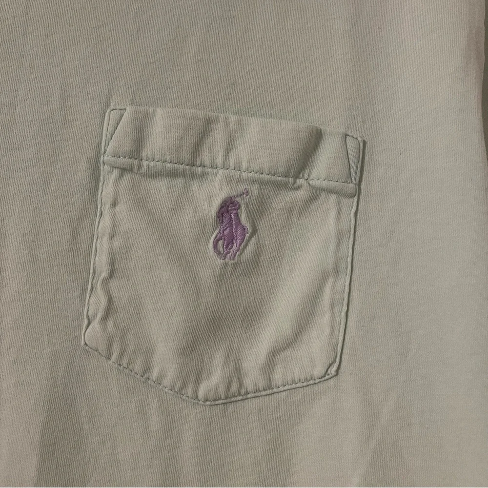 Polo by Ralph Lauren Light Mint Green Pocket Tee with Lavender Pony